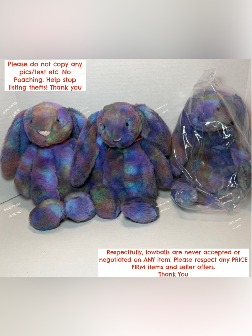 1 SINGLE BNWT JELLYCAT ZODIHOP LUXE TIE DYE/GALAXY BUNNY RECEIPT AVAILABLE